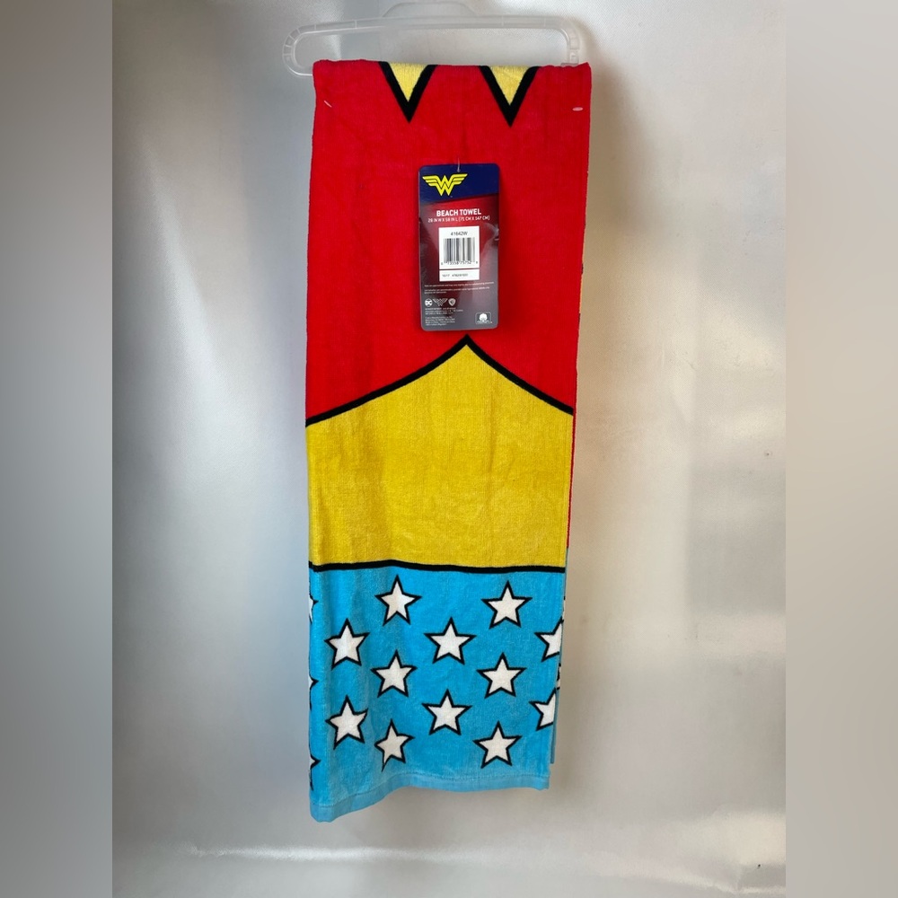 Wonder Woman Beach Towel - Red, Yellow, Blue